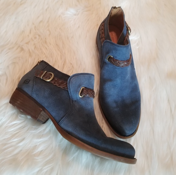 born blue suede boots